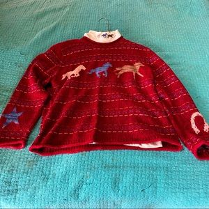 Christopher & Banks horse sweater & turtle neck